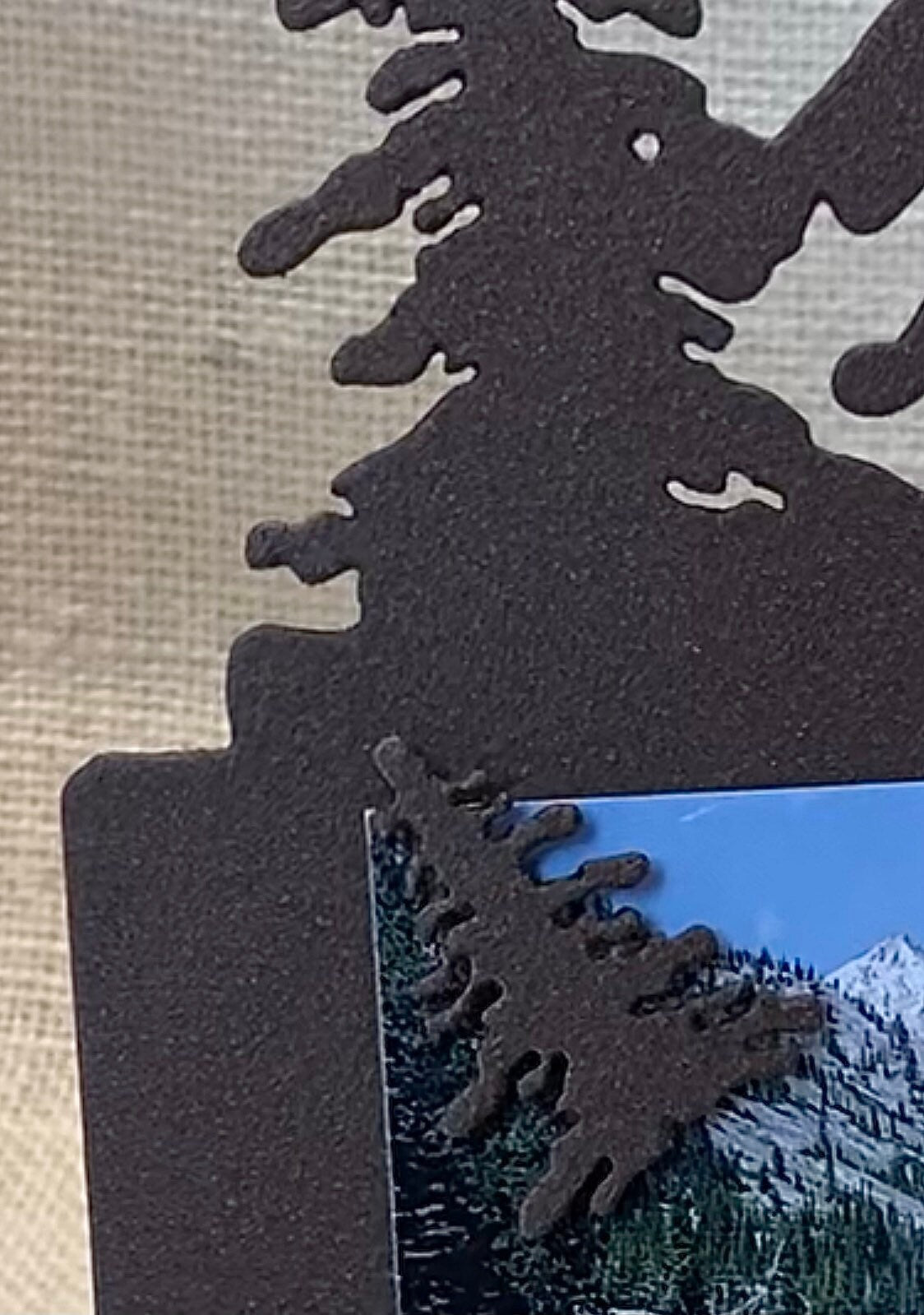 Metal Mountain Photo Frame: Nature Lover Gift, 5x7 Picture