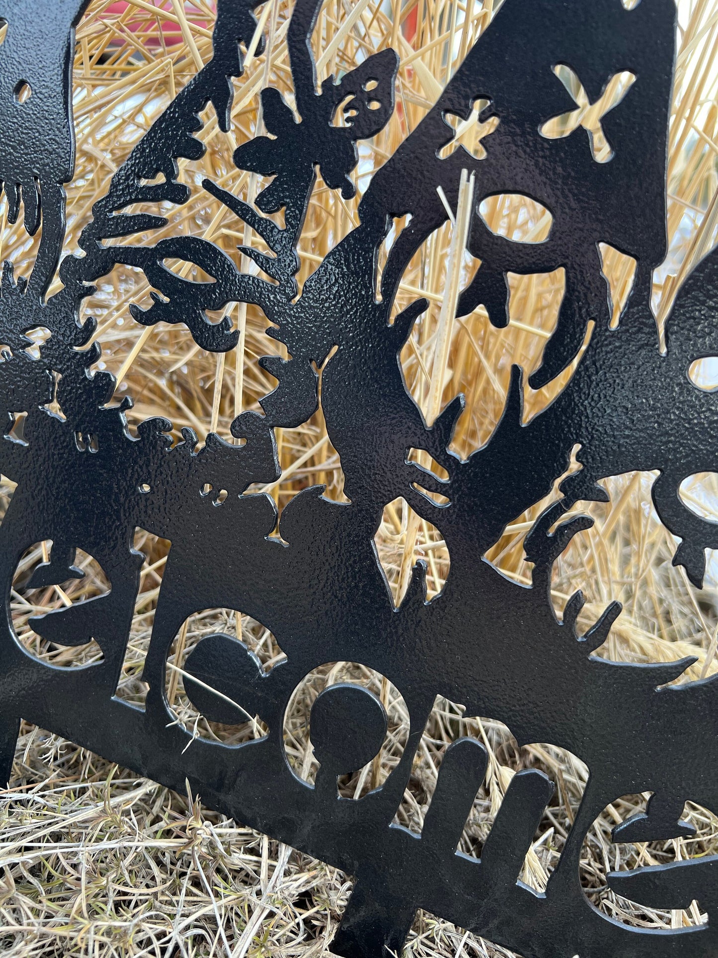 Welcome Gnomes: Rustic Metal Garden Stakes