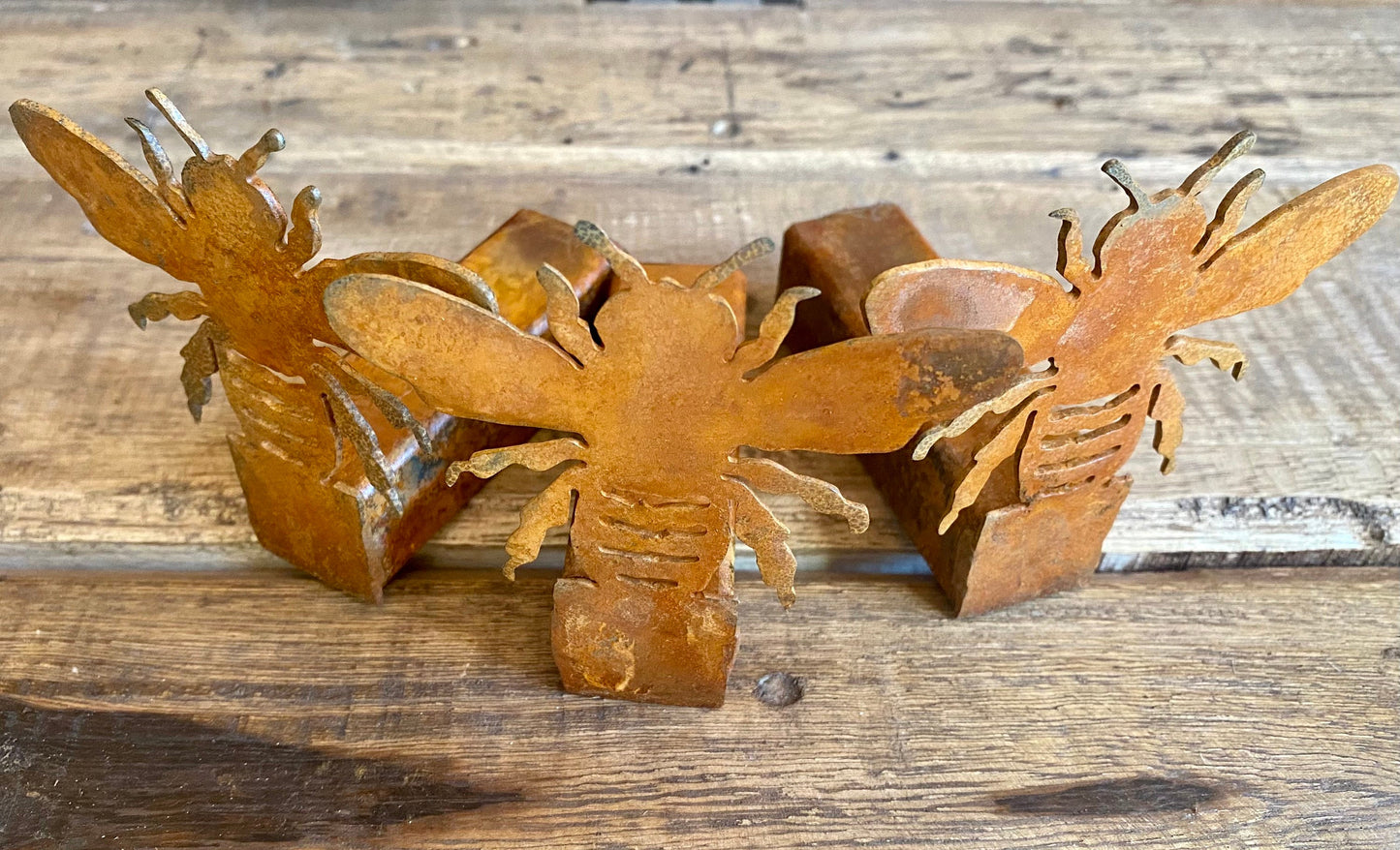Flowerpot Feet, Metal Art, Garden Decor, Planter Feet, Flower Planter, Bees, Honeybees, Bumblebees, The Bees Knees, Ladybugs