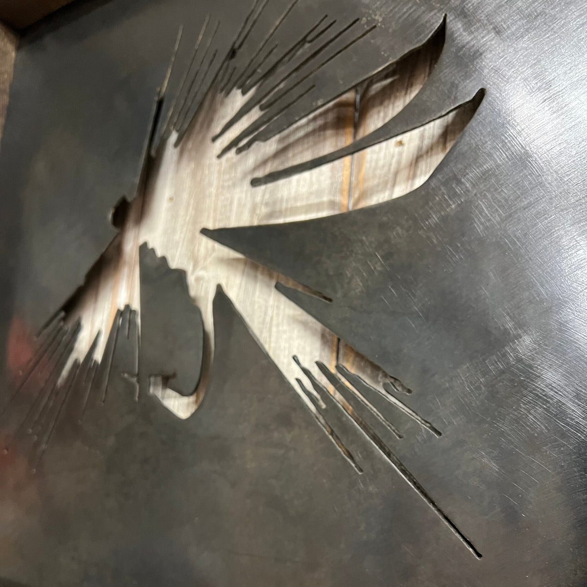 Patina Fly Fishing Metal Art: Lodge Decor