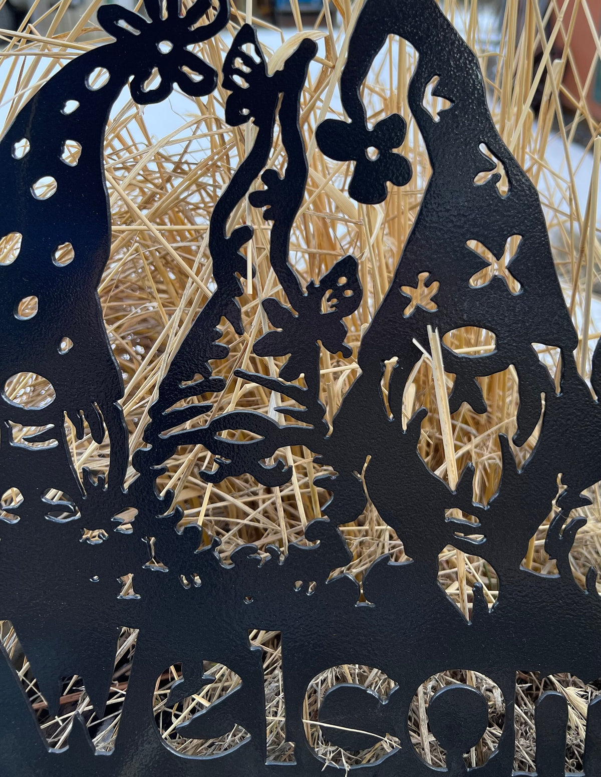 Welcome Gnomes: Rustic Metal Garden Stakes
