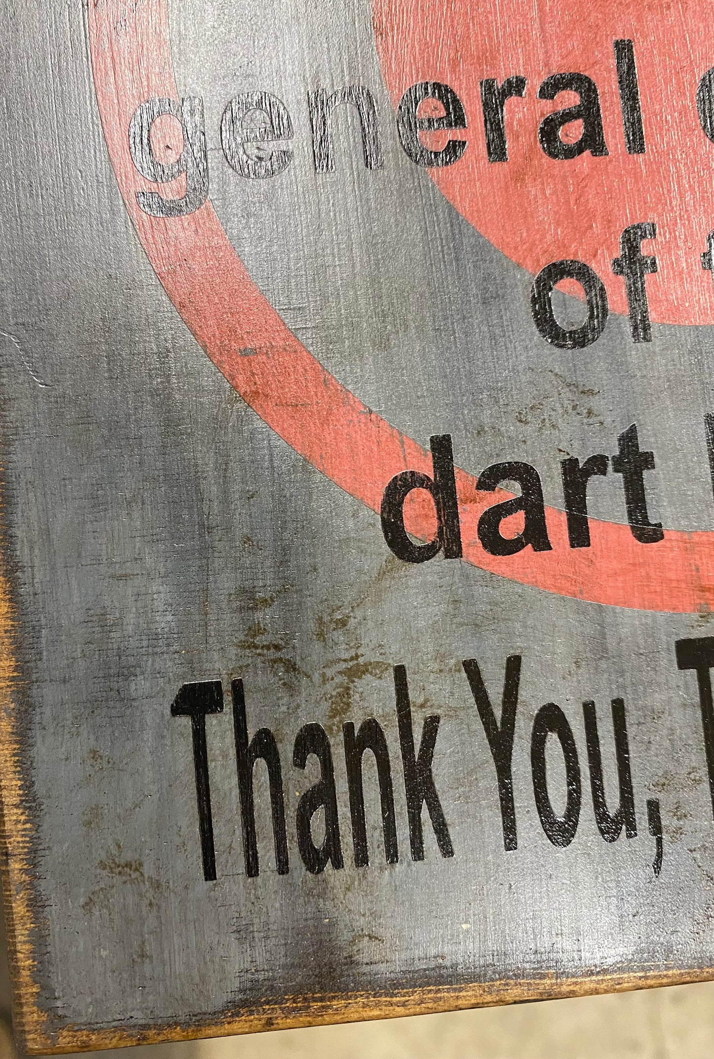 Dart Board Sign: Funny Man Cave Game Room Decor