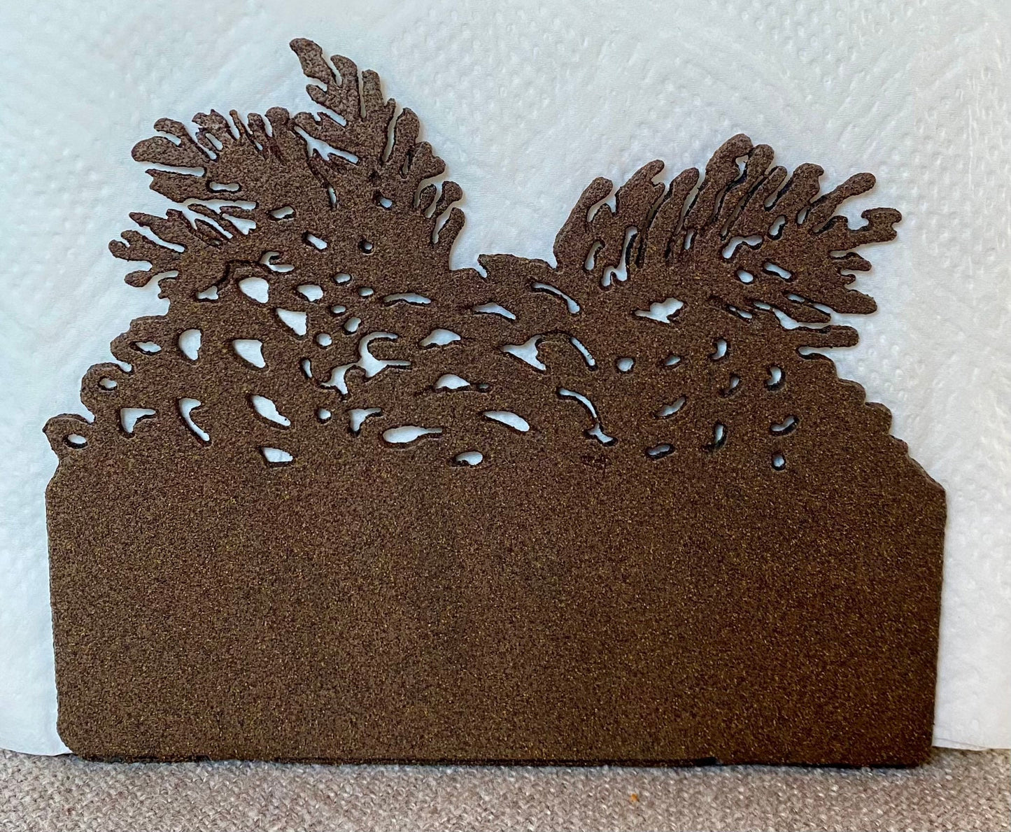 Metal Pinecone Napkin Holder: Cabin Lodge Decor