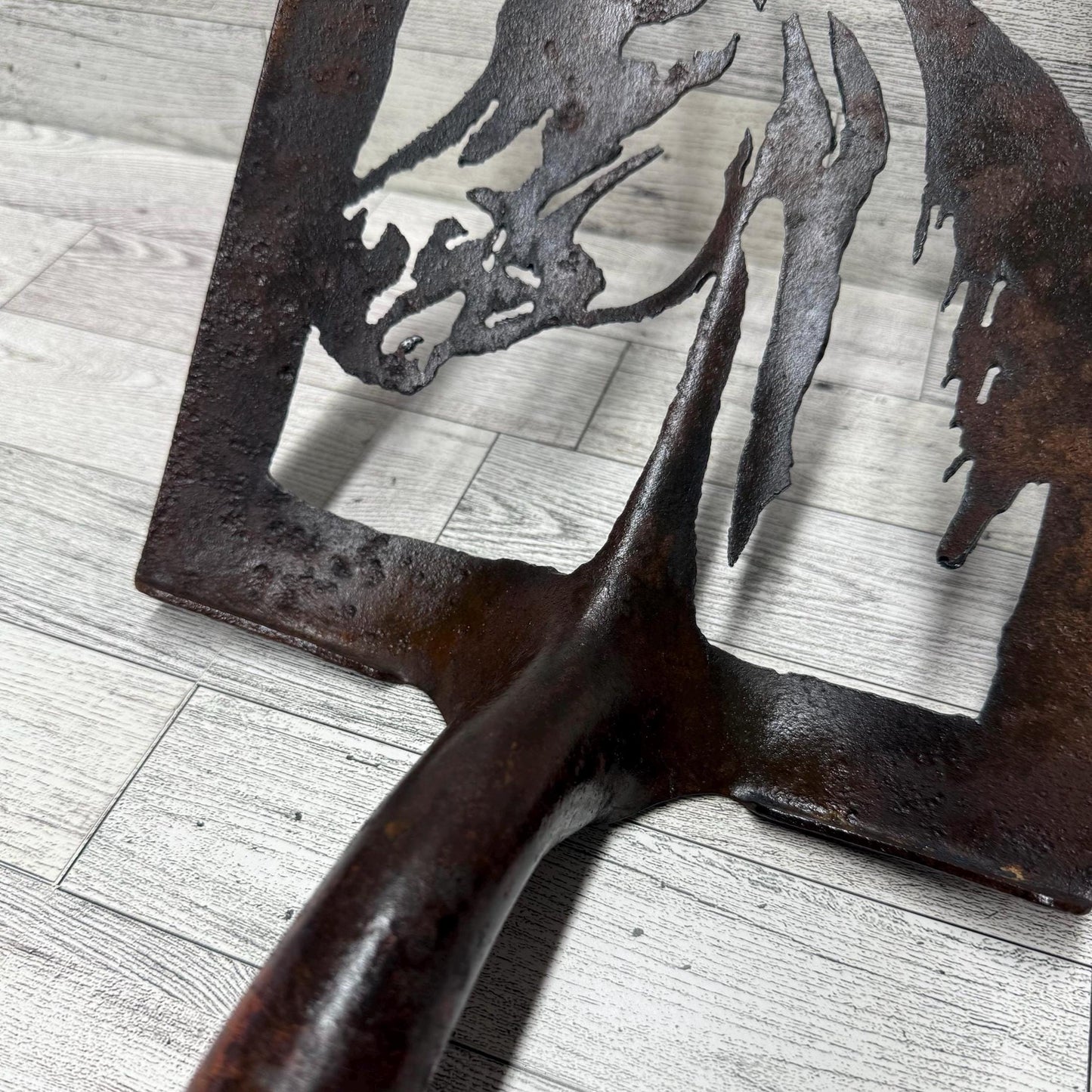 Rusty Shovel Horse Garden Art: Repurposed Metal Decor