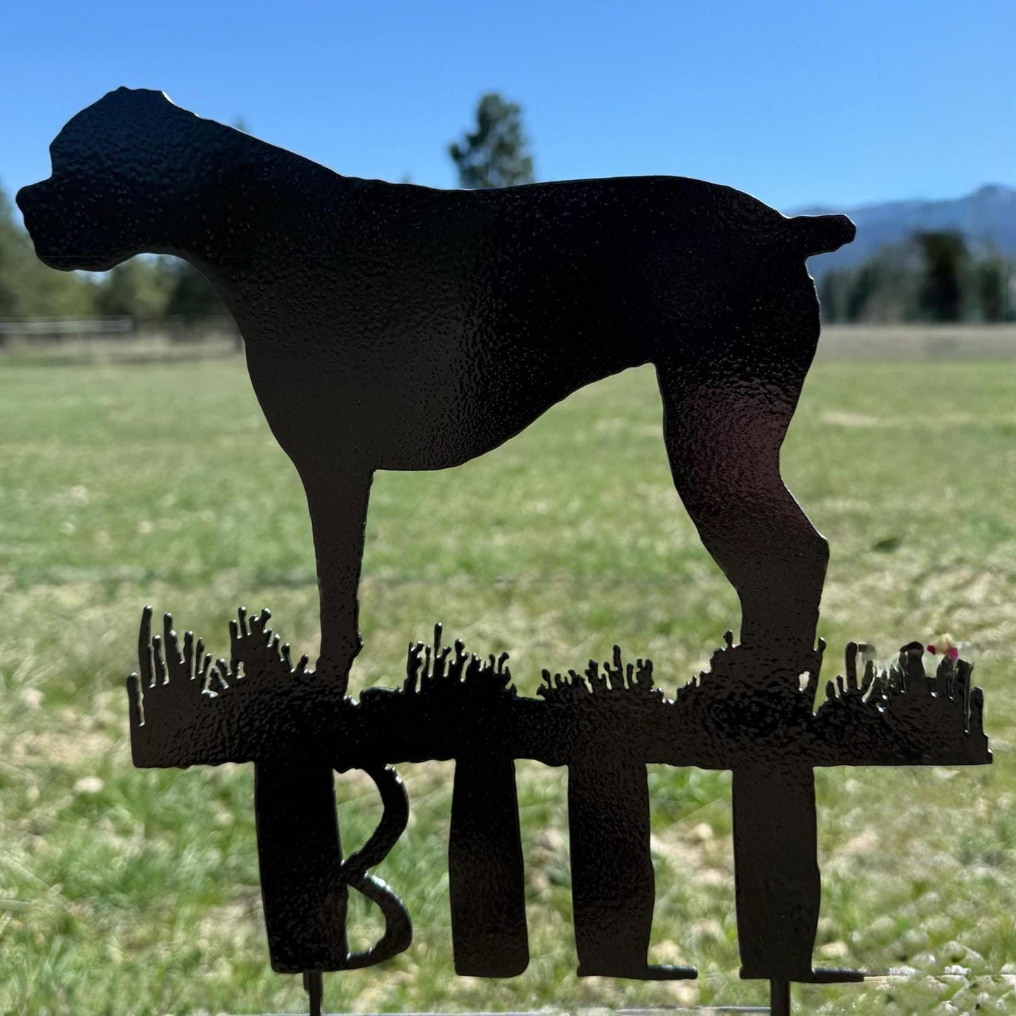 Personalized Pet Memorial Stake: Custom Metal Art, Dog Cat Gift