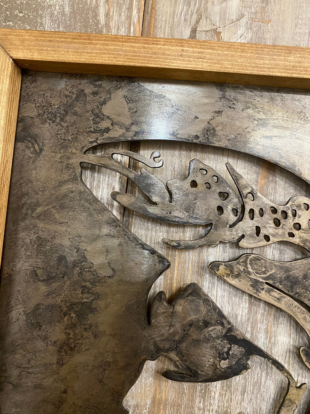 Patina Steelhead Metal Wall Art: Lodge Decor