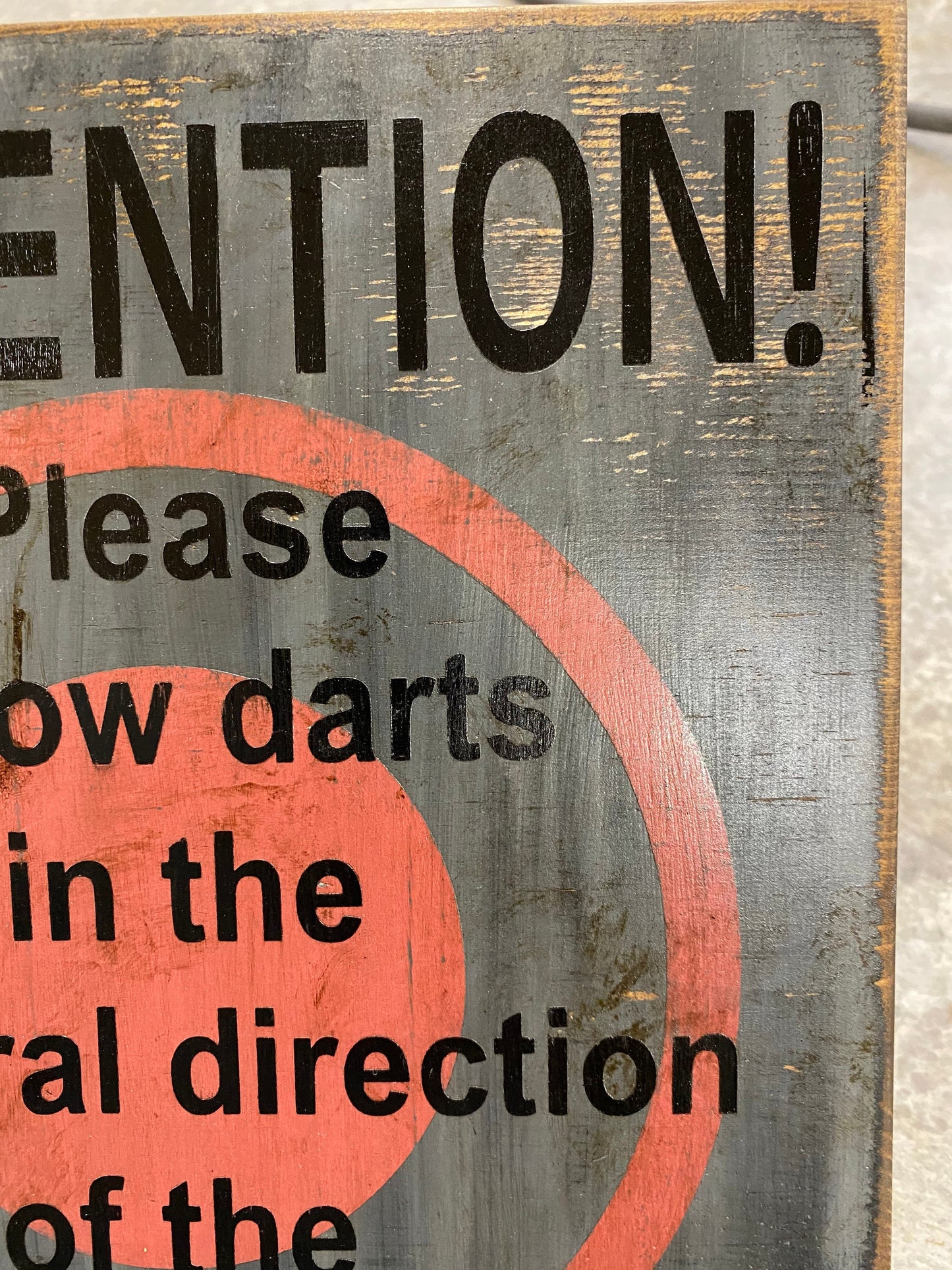 Dart Board Sign: Funny Man Cave Game Room Decor