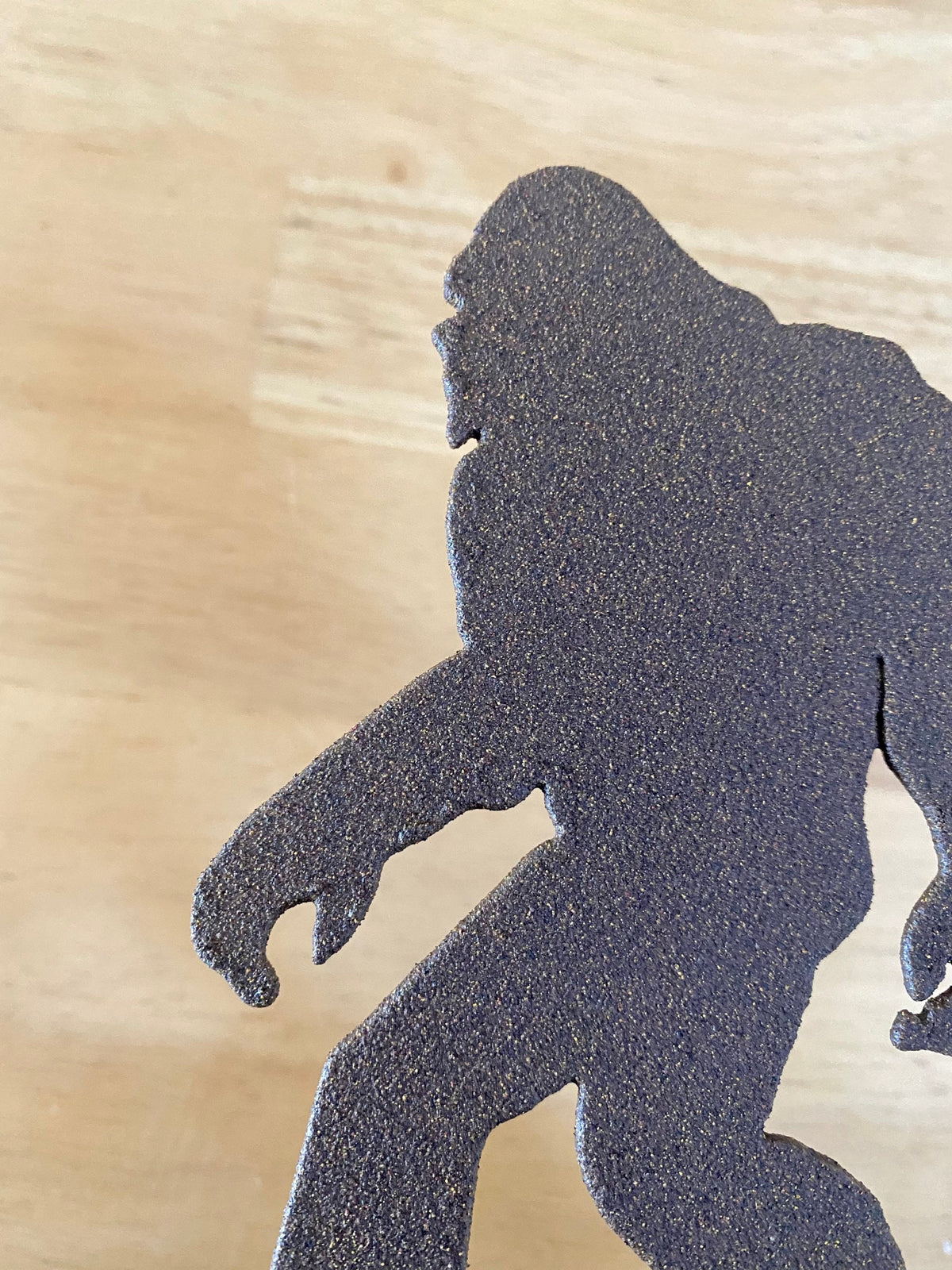 Bigfoot Photo Frame: Textured Brown Metal Sasquatch Art
