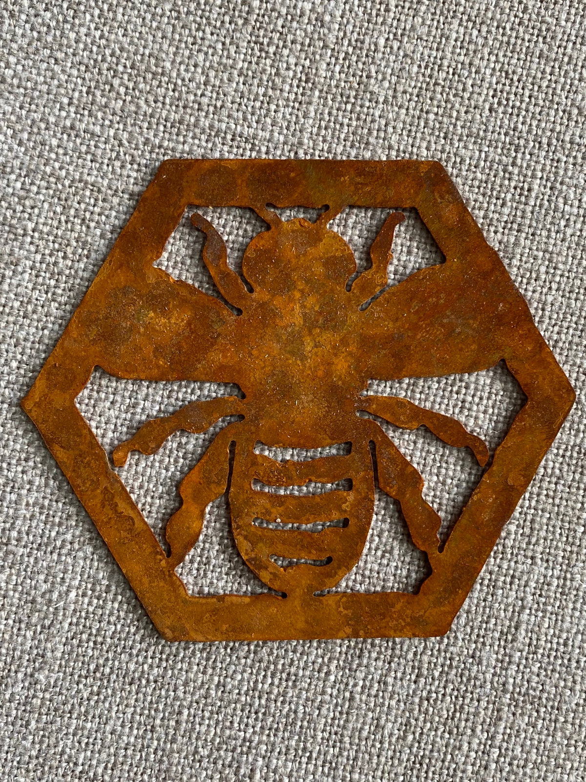 Metal Bee and Honeycomb Garden Decor: Steel Art