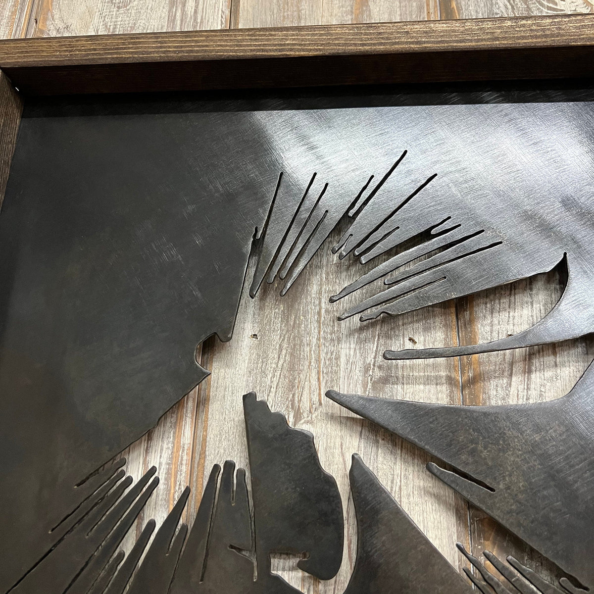 Patina Fly Fishing Metal Art: Lodge Decor