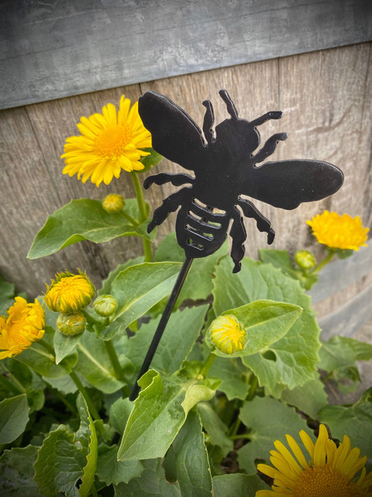Metal Bee Garden Stake, Bee Lover Gift, Flower Bed Decor