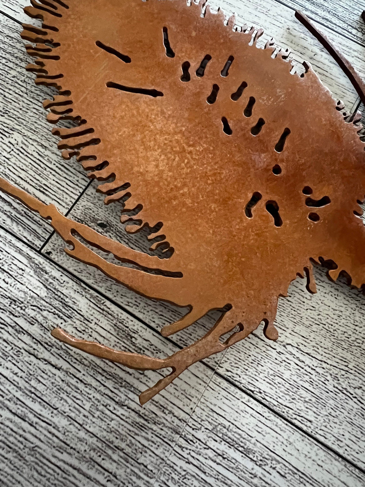 Rusty Thistle Garden Stake: Rustic Metal Garden Art
