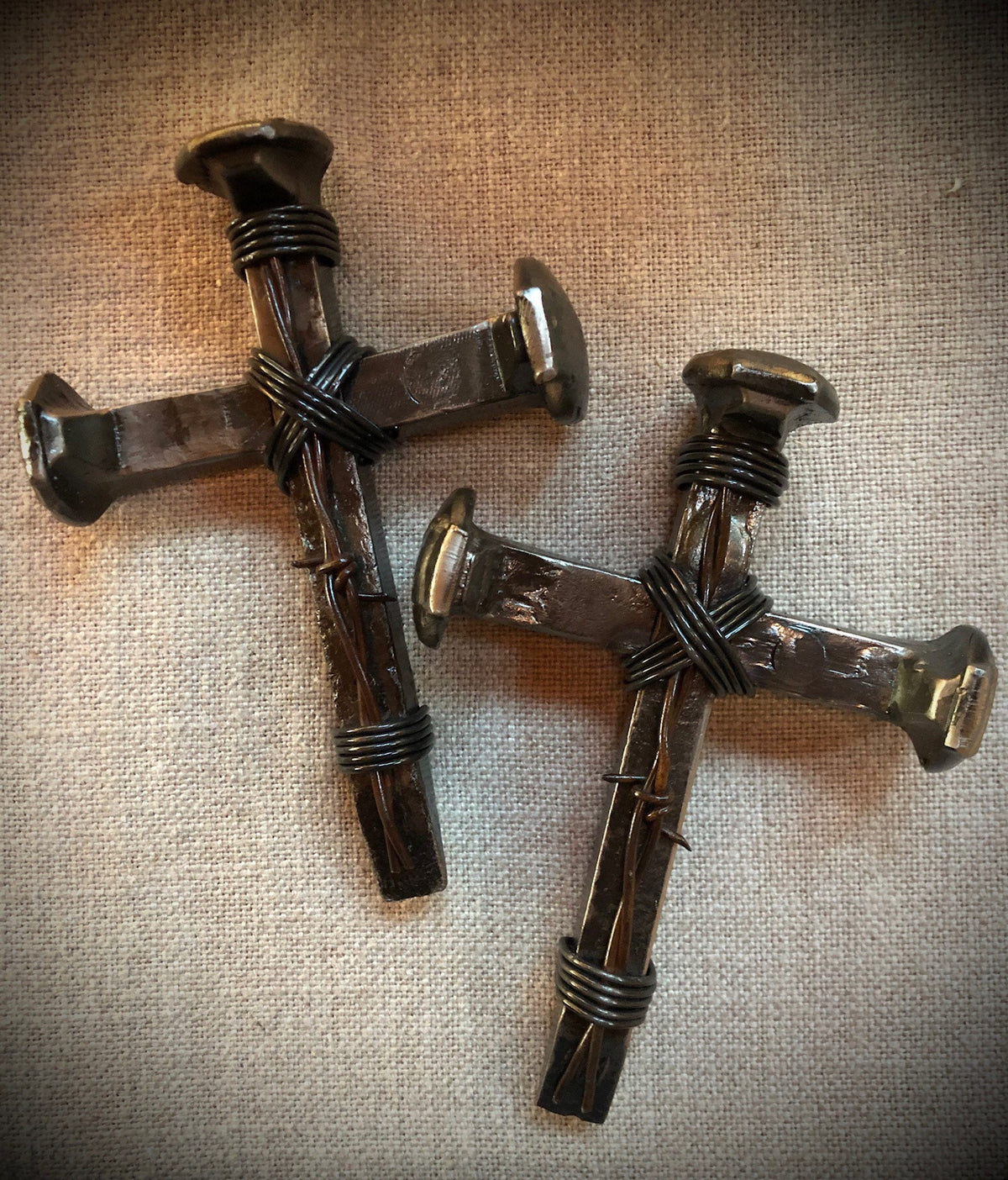 Rustic Railroad Spike Cross: Reclaimed Industrial Decor