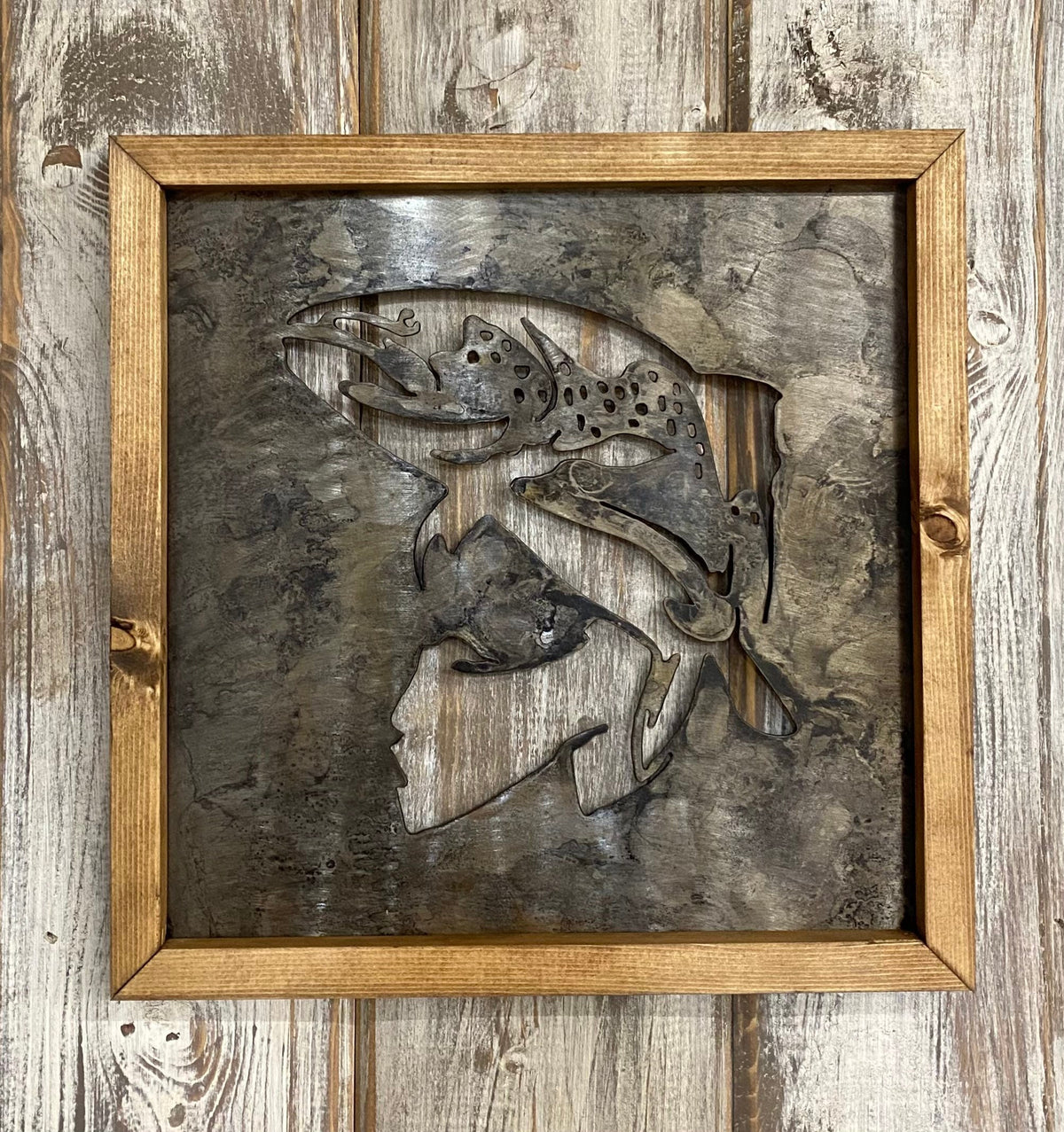 Patina Steelhead Metal Wall Art: Lodge Decor