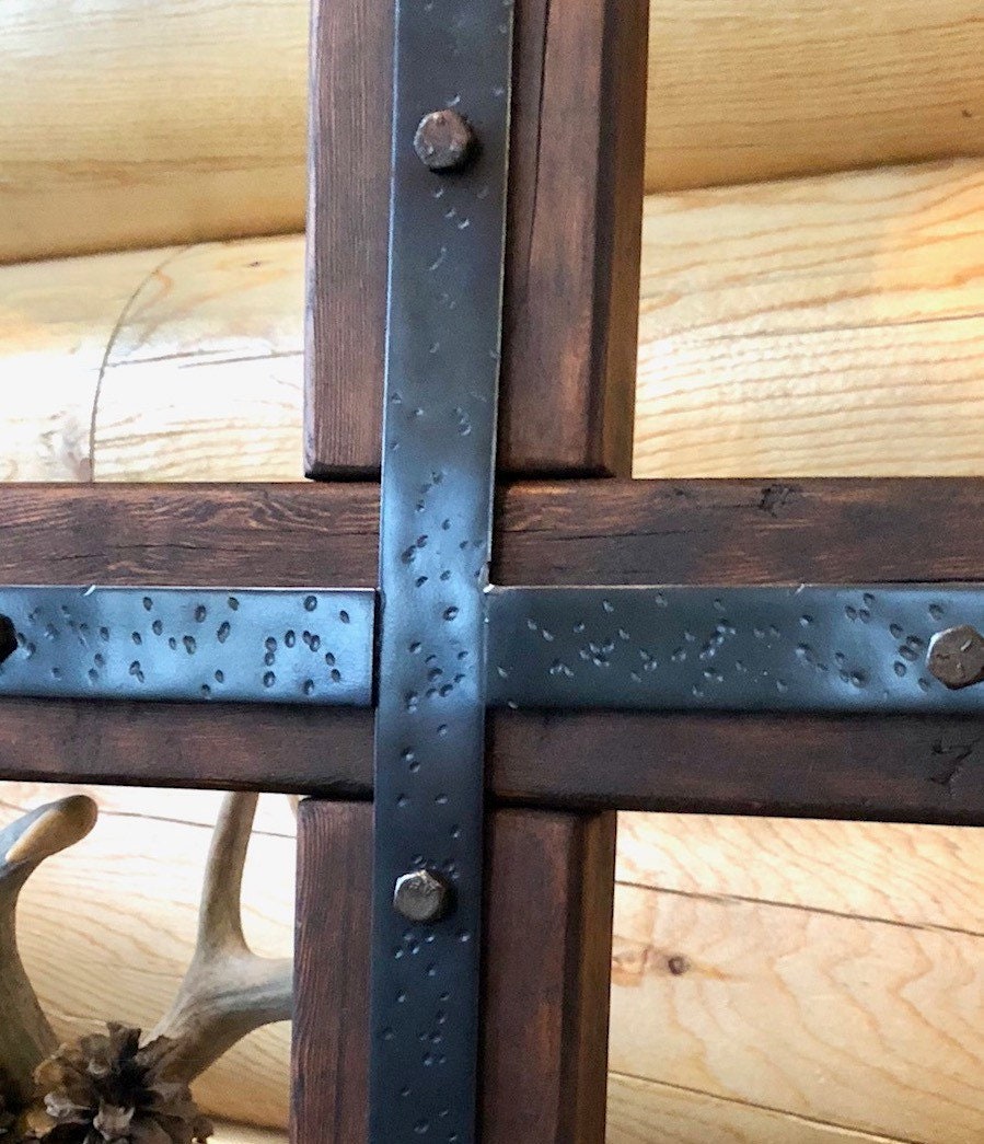 Rustic Reclaimed Wood Cross: Farmhouse Industrial Decor