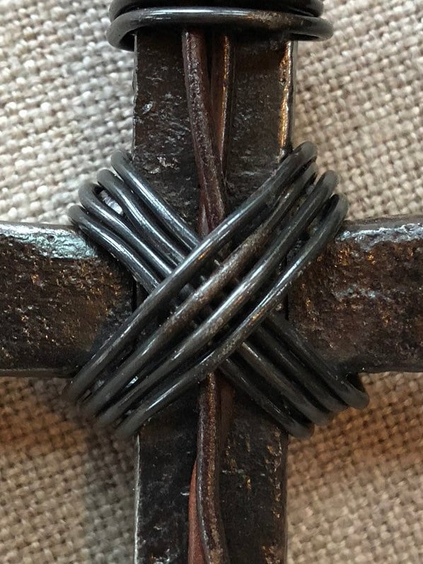 Rustic Railroad Spike Cross: Reclaimed Industrial Decor