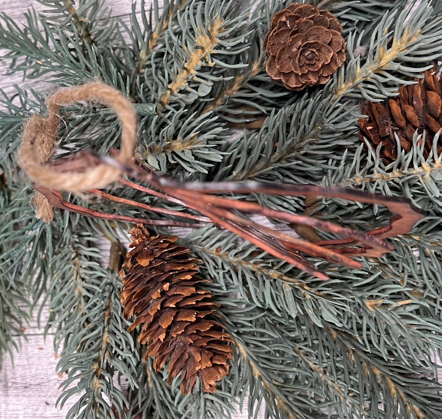 Rustic Copper Patina Metal 3D Nativity Ornament - Cabin Christmas Decor