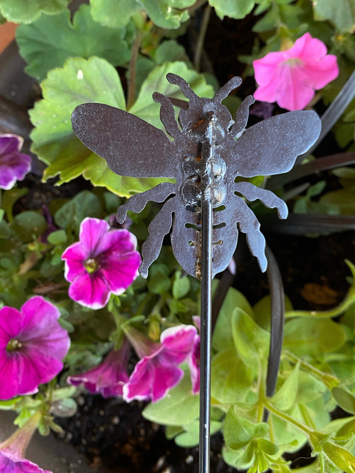 Metal Bee Garden Stake, Bee Lover Gift, Flower Bed Decor