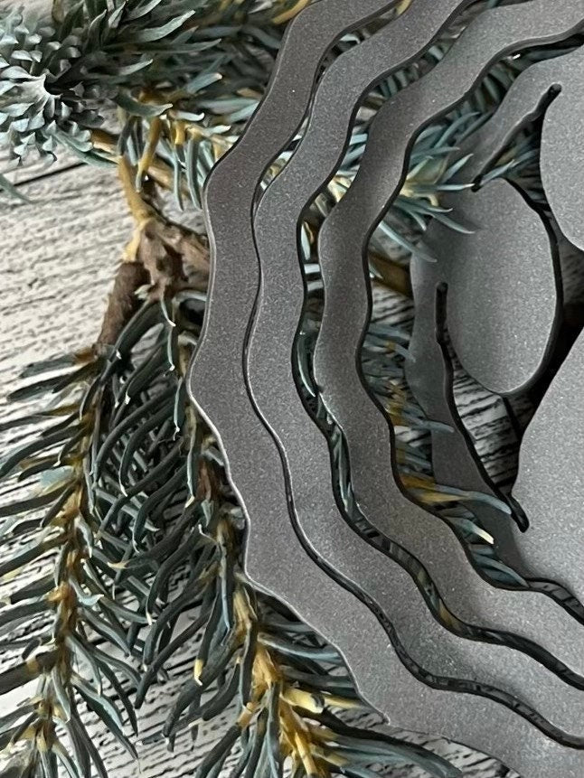 Metal 3-D Paw Print Ornament: Rustic Cabin Decor