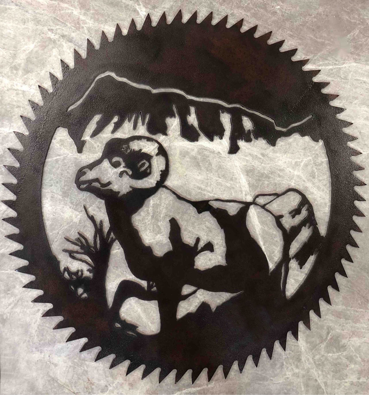Reclaimed Saw Blade Art: Rustic Cabin Decor Welcome Sign