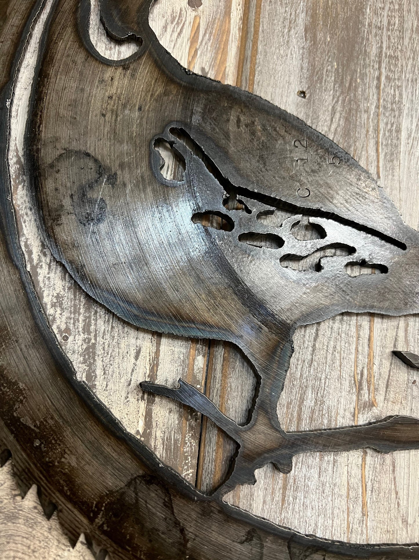 Rusty Quail Saw Blade Art: Rustic Wildlife Decor